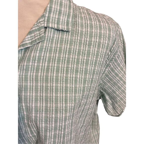 Shenanigans Women’s Vintage 80’s/90’s Checkered Green & White 100% Cotton Short - Picture 7 of 10